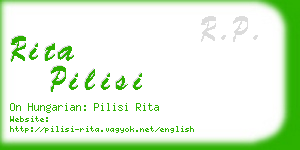 rita pilisi business card